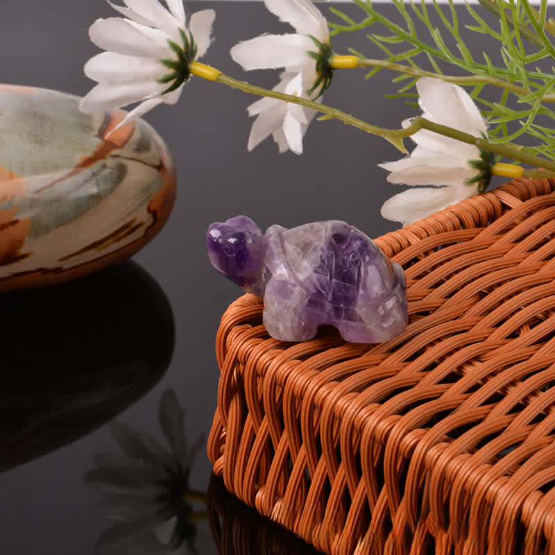 Buddha Stones Natural Green Aventurine Turtle Wisdom Crystal & Stone Decor