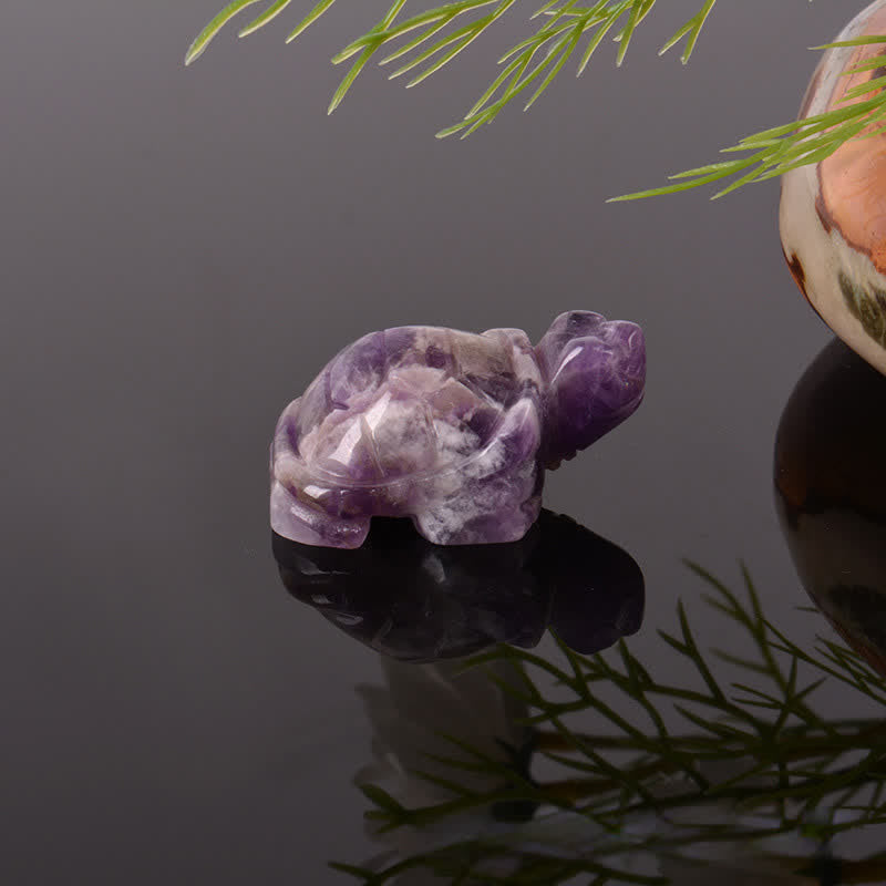 Buddha Stones Natural Green Aventurine Turtle Wisdom Crystal & Stone Decor