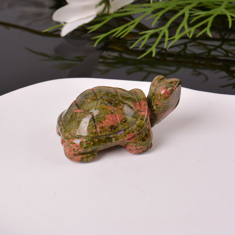 Buddha Stones Natural Green Aventurine Turtle Wisdom Crystal & Stone Decor
