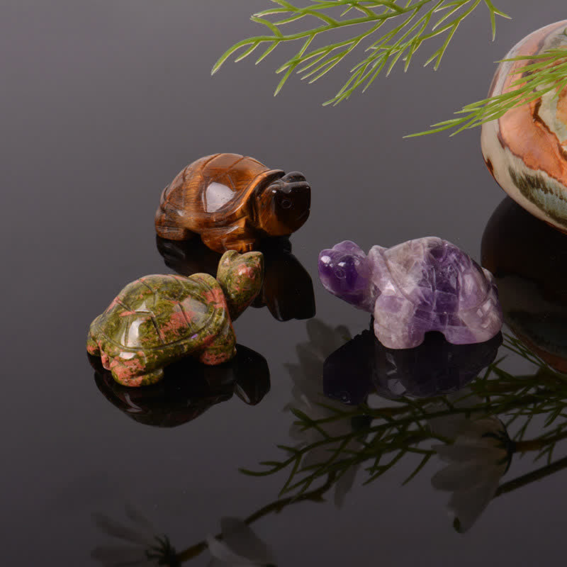 Buddha Stones Natural Green Aventurine Turtle Wisdom Crystal & Stone Decor