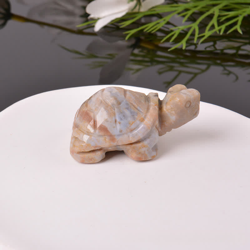 Buddha Stones Natural Green Aventurine Turtle Wisdom Crystal & Stone Decor