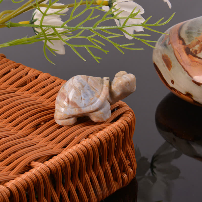 Buddha Stones Natural Green Aventurine Turtle Wisdom Crystal & Stone Decor