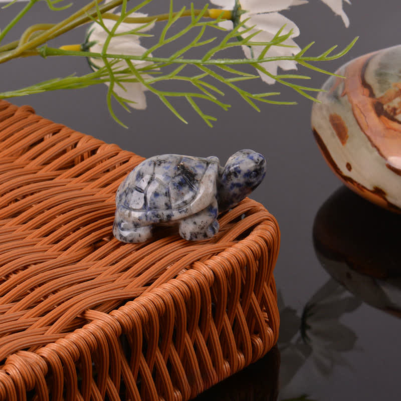 Buddha Stones Natural Green Aventurine Turtle Wisdom Crystal & Stone Decor