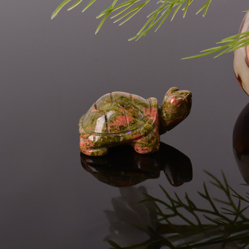 Buddha Stones Natural Green Aventurine Turtle Wisdom Crystal & Stone Decor