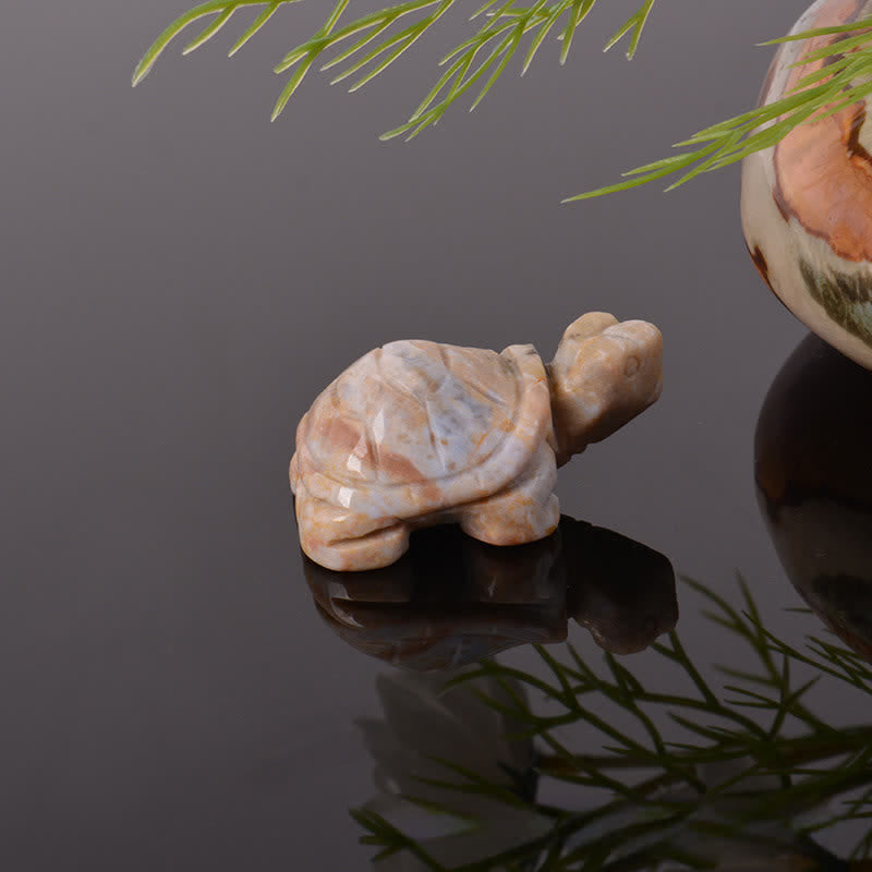 Buddha Stones Natural Green Aventurine Turtle Wisdom Crystal & Stone Decor