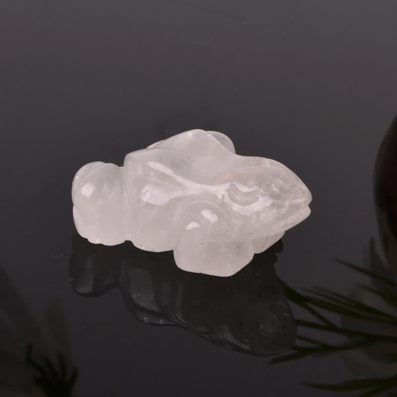 Buddha Stones Natural Green Aventurine Clear Quartz Frog Wealth Crystal & Stone Decor