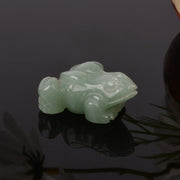 Buddha Stones Natural Green Aventurine Clear Quartz Frog Wealth Crystal & Stone Decor