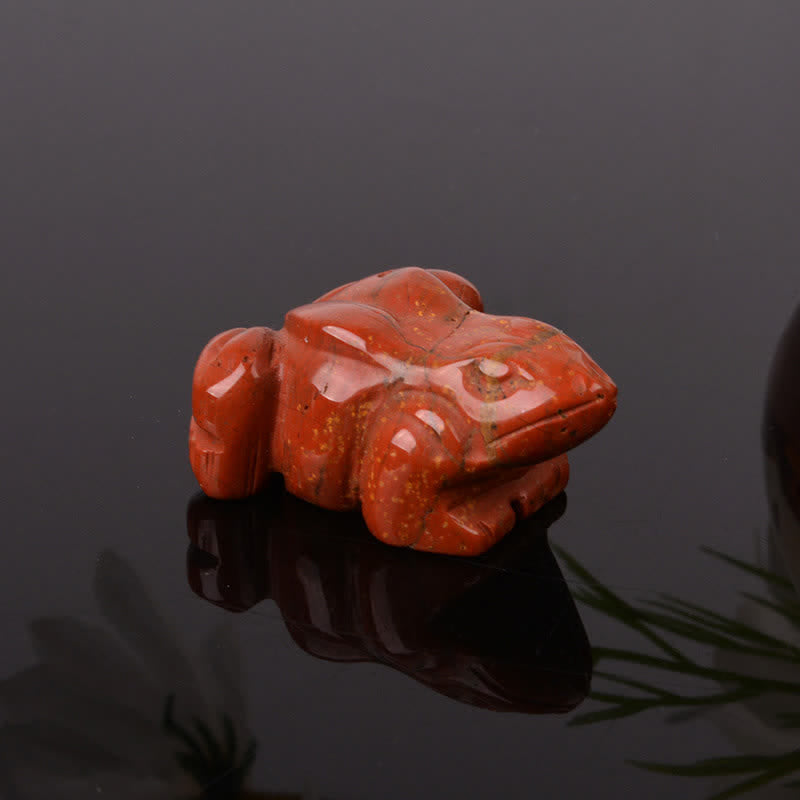 Buddha Stones Natural Green Aventurine Clear Quartz Frog Wealth Crystal & Stone Decor