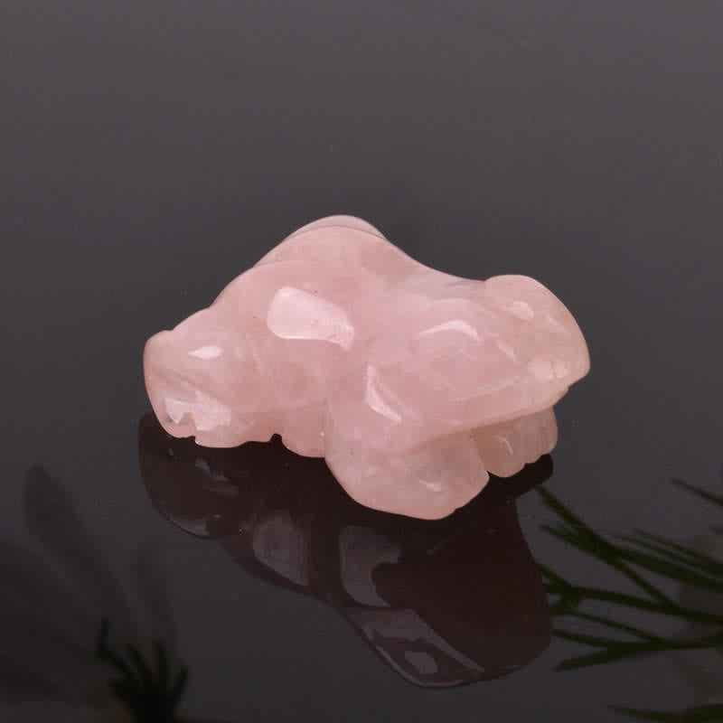 Buddha Stones Natural Green Aventurine Clear Quartz Frog Wealth Crystal & Stone Decor