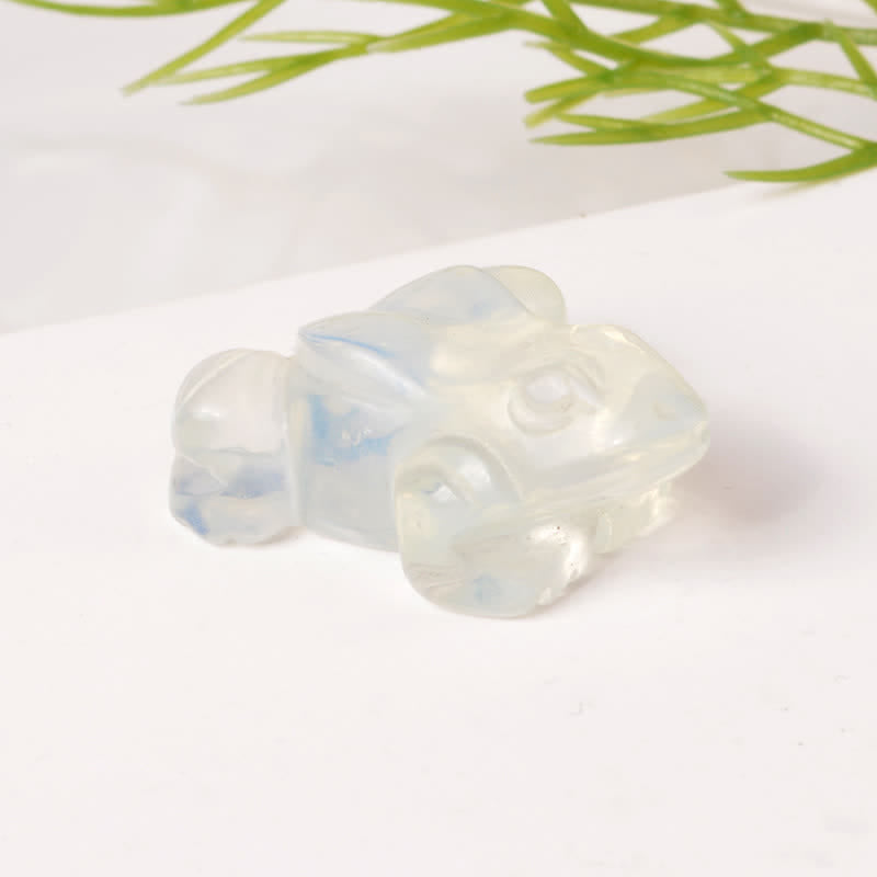 Buddha Stones Natural Green Aventurine Clear Quartz Frog Wealth Crystal & Stone Decor