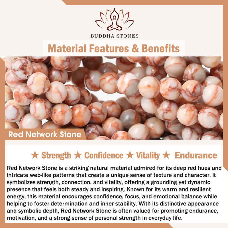 Buddha Stones 3pcs "Awaken Your Courage" Red Agate Calm Bracelet Includes Gift Message Card