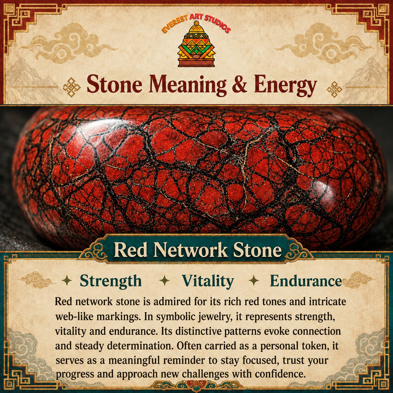 Everest Art Studios — red network stone