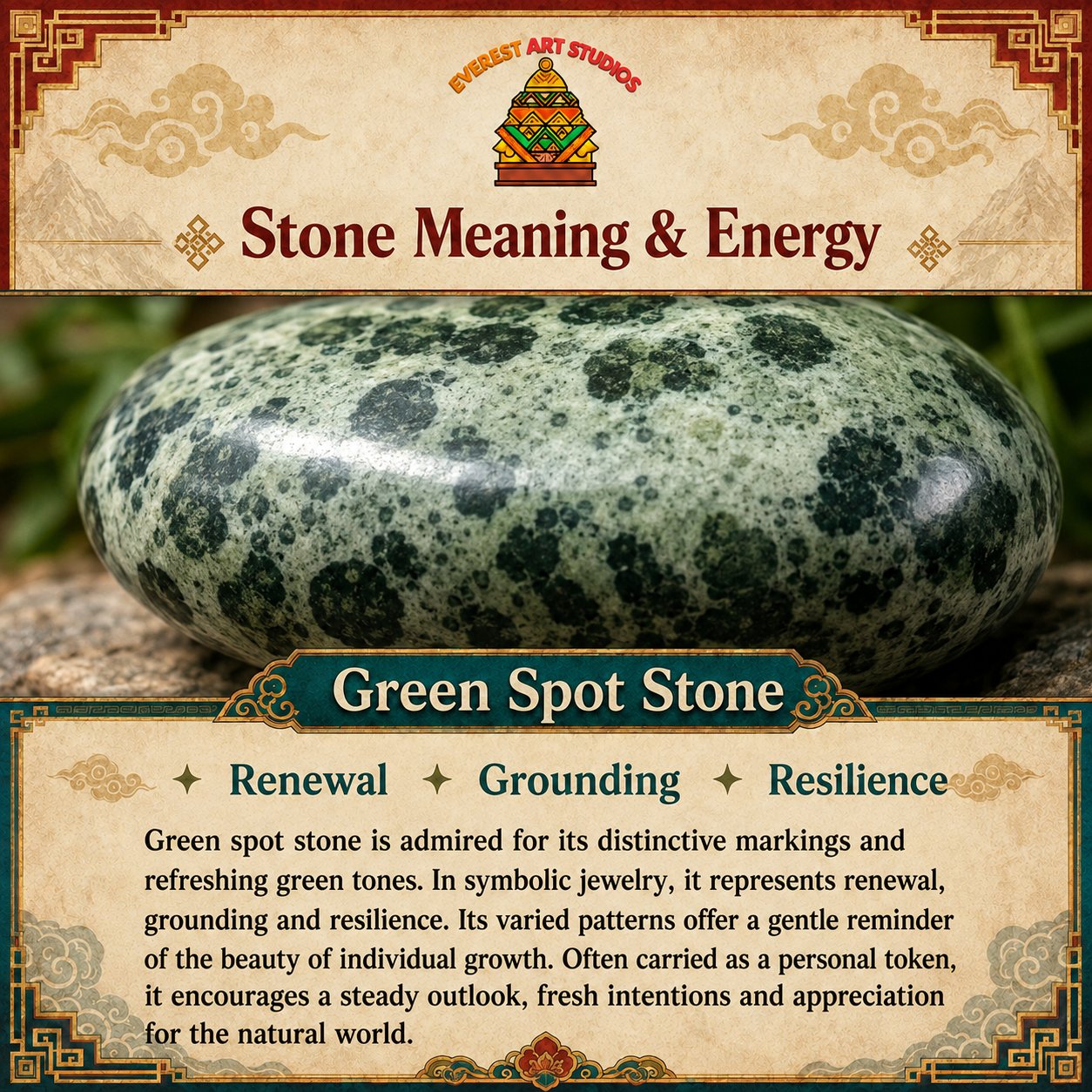 Everest Art Studios — green spot stone