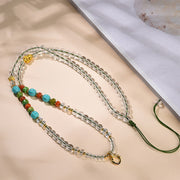 EverestArtStudios Handcrafted Clear Quartz Round-Bead Gourd Healing Multi Wear Necklace