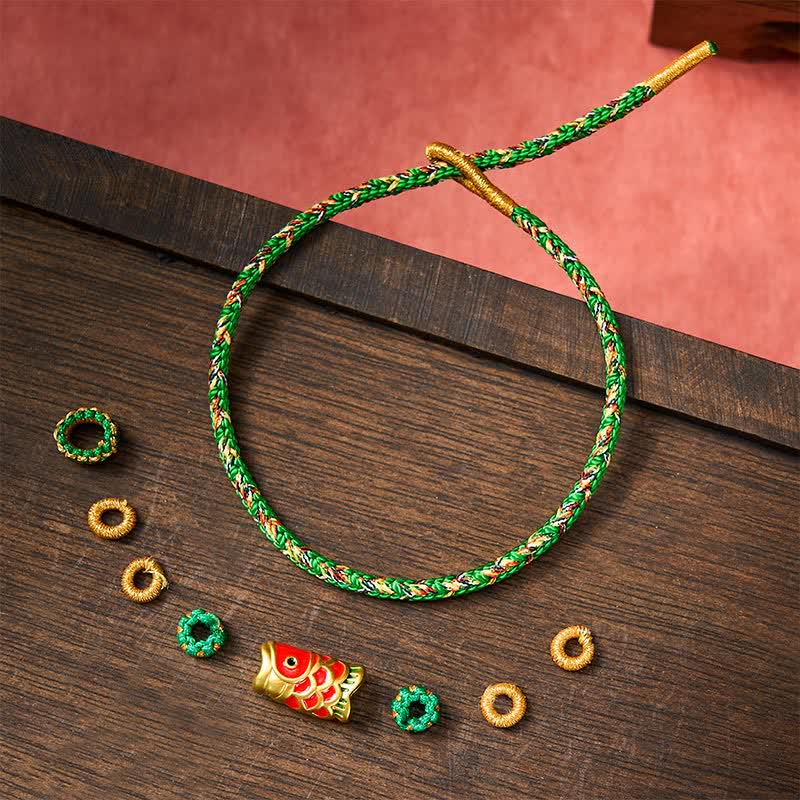 EverestArtStudios Koi Fish Fortune Hand-Woven Cord Bracelet