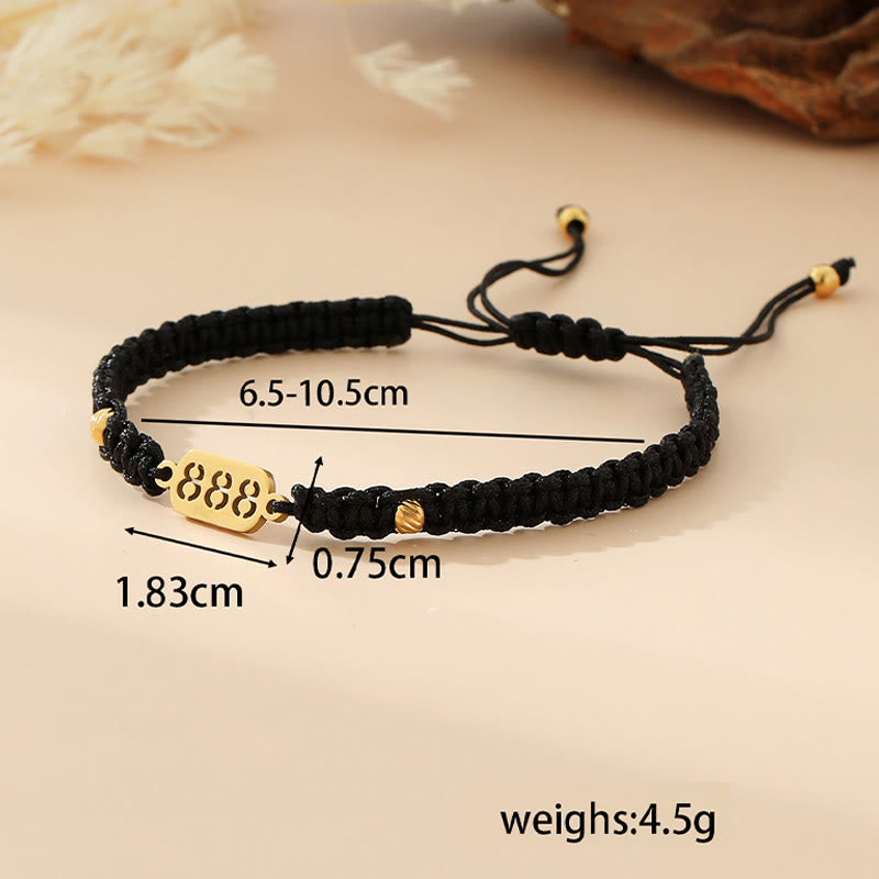 Buddha Stones Angel Numbers Red Black Braided String Connection Bracelet