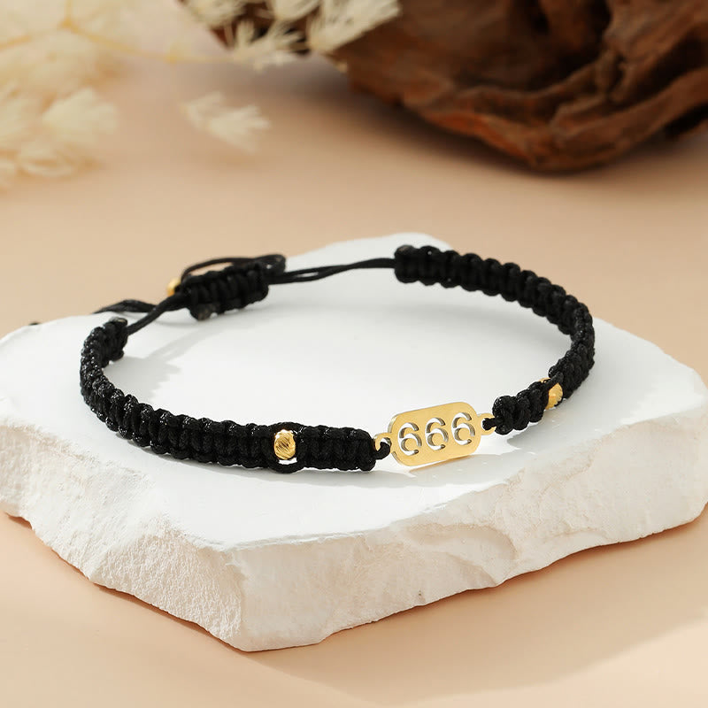Buddha Stones Angel Numbers Red Black Braided String Connection Bracelet