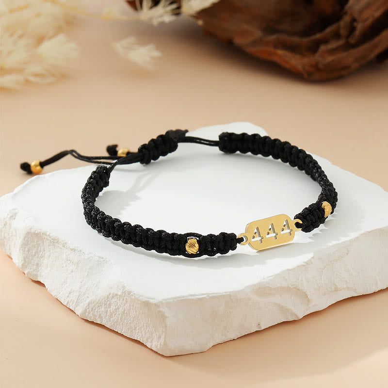 Buddha Stones Angel Numbers Red Black Braided String Connection Bracelet