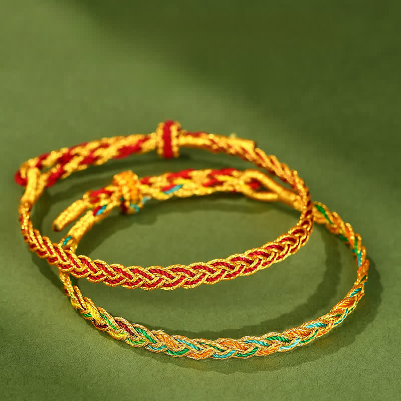 Buddha Stones Hand-Woven Colorful Red String Luck Braided Bracelet