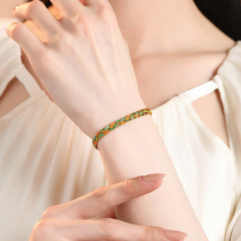 Buddha Stones Hand-Woven Colorful Red String Luck Braided Bracelet