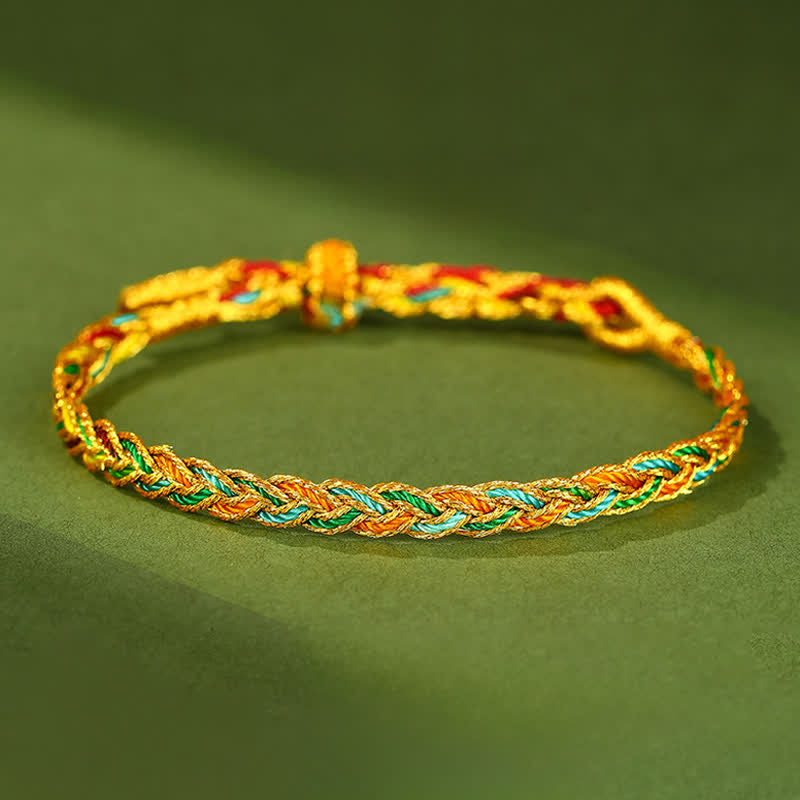Buddha Stones Hand-Woven Colorful Red String Luck Braided Bracelet