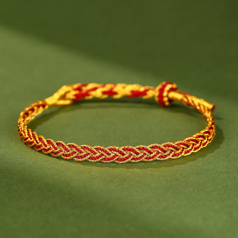 Buddha Stones Hand-Woven Colorful Red String Luck Braided Bracelet