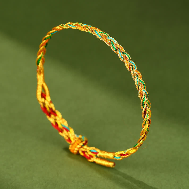 Buddha Stones Hand-Woven Colorful Red String Luck Braided Bracelet