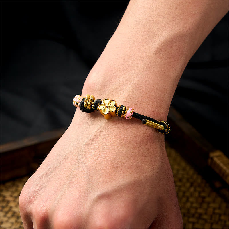 Buddha Stones Braided Rope Knot Adjustable Bracelet