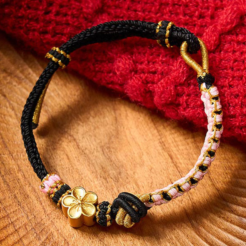 Buddha Stones Braided Rope Knot Adjustable Bracelet