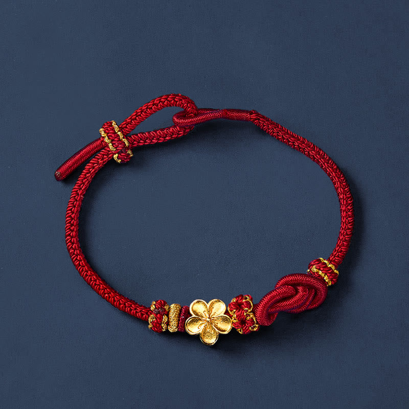 EverestArtstudios Flower Braided Rope Knot Adjustable Bracelet