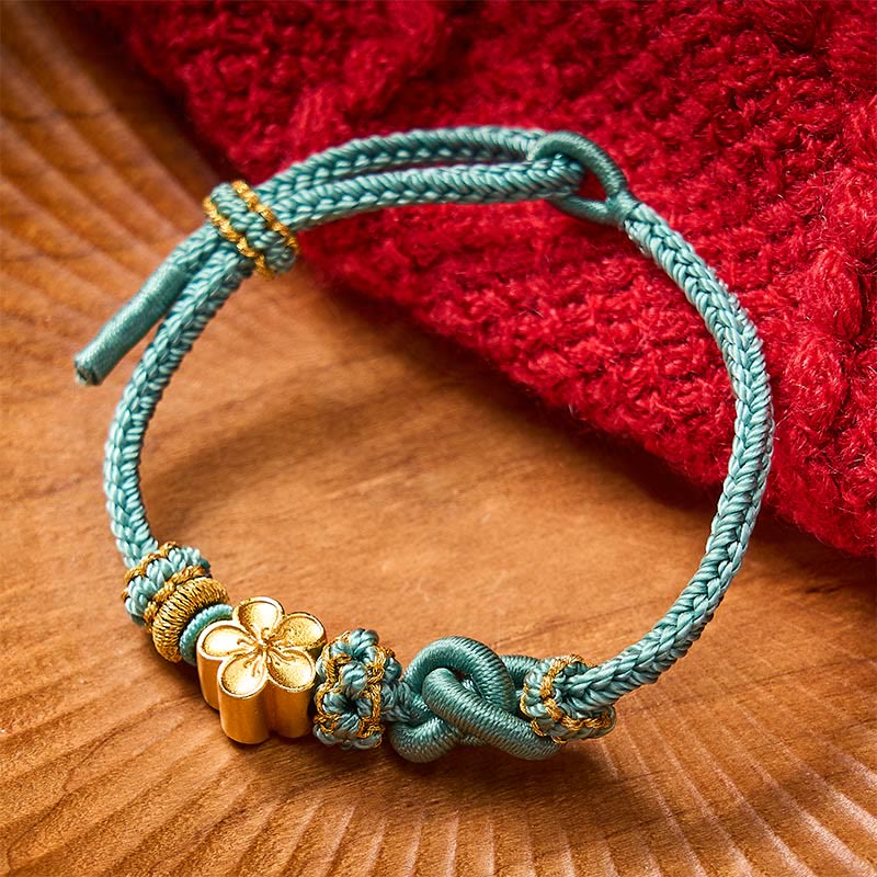 EverestArtstudios Flower Braided Rope Knot Adjustable Bracelet