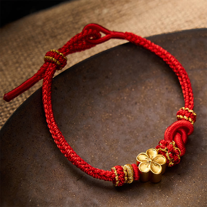 EverestArtstudios Flower Braided Rope Knot Adjustable Bracelet