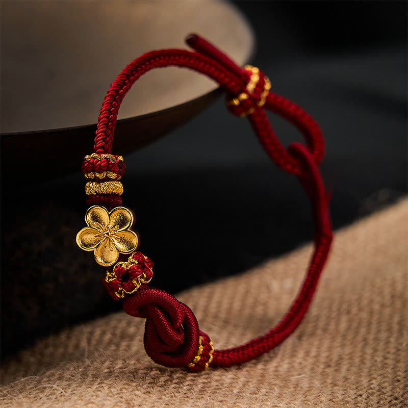 EverestArtstudios Flower Braided Rope Knot Adjustable Bracelet