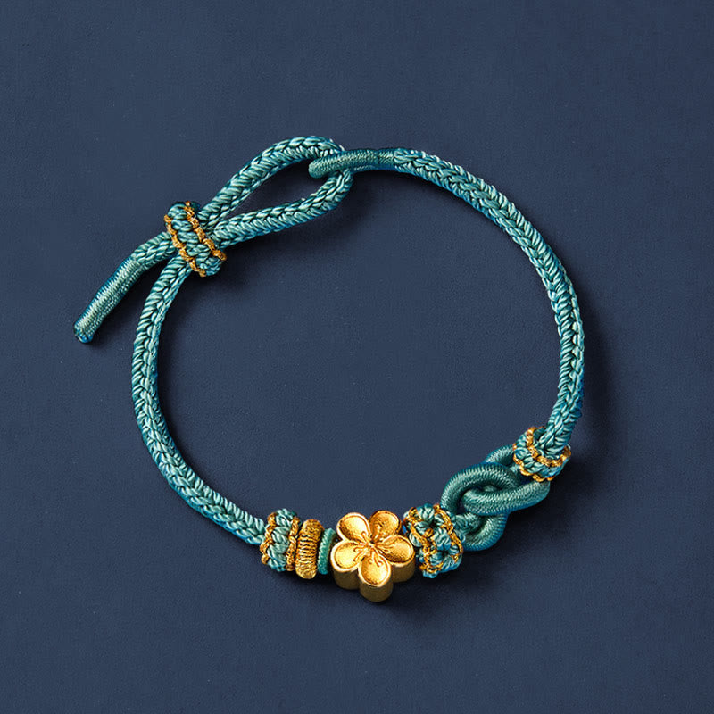 EverestArtstudios Flower Braided Rope Knot Adjustable Bracelet