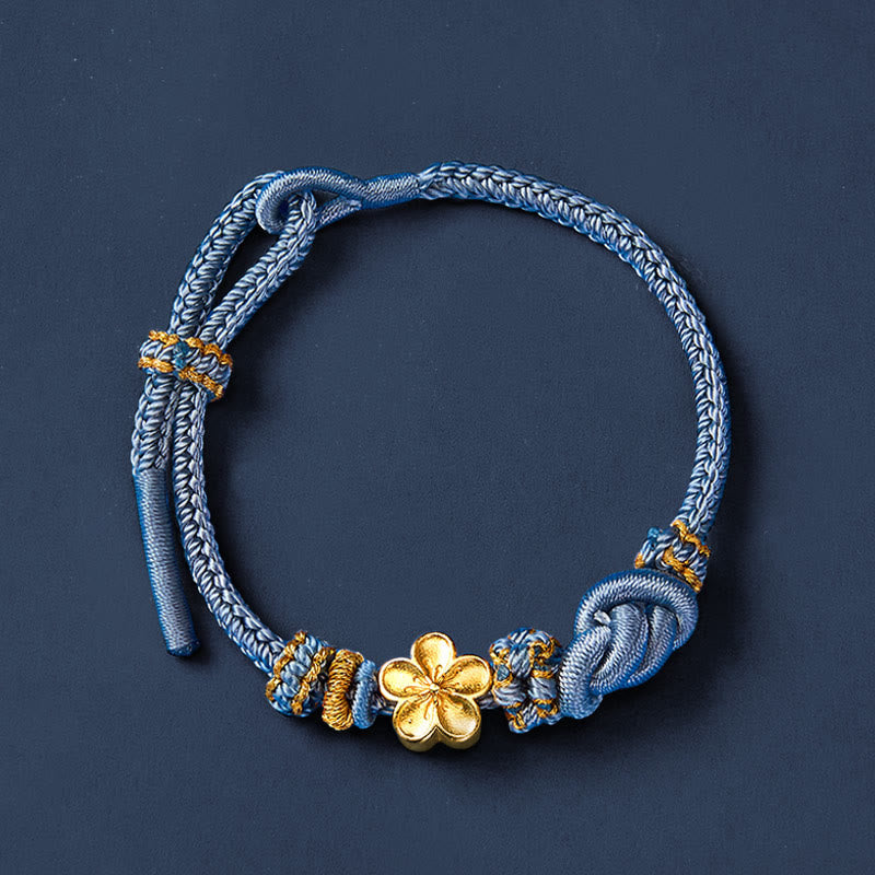 EverestArtstudios Flower Braided Rope Knot Adjustable Bracelet