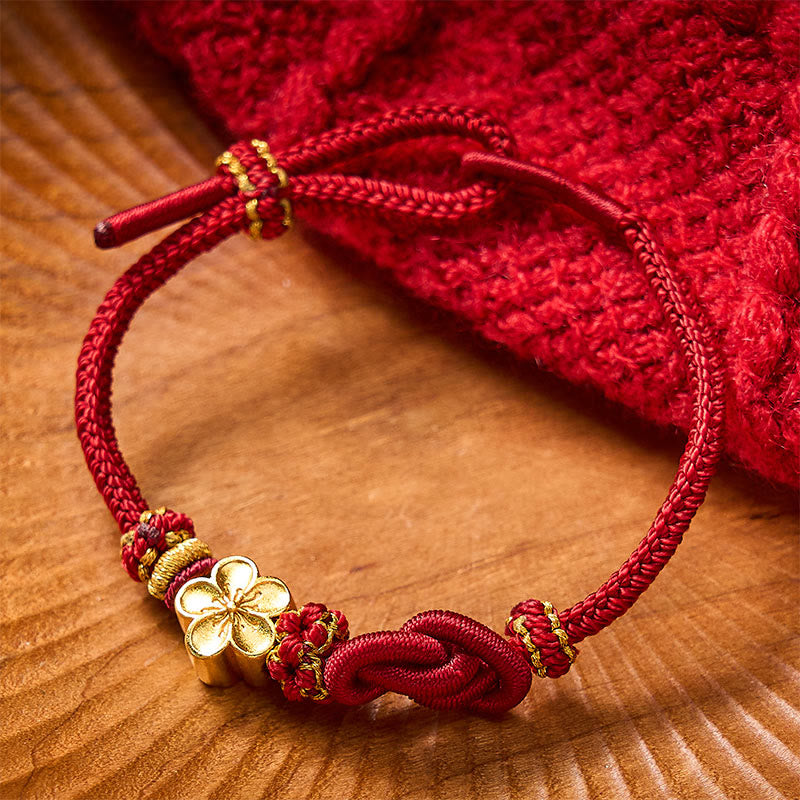 EverestArtstudios Flower Braided Rope Knot Adjustable Bracelet