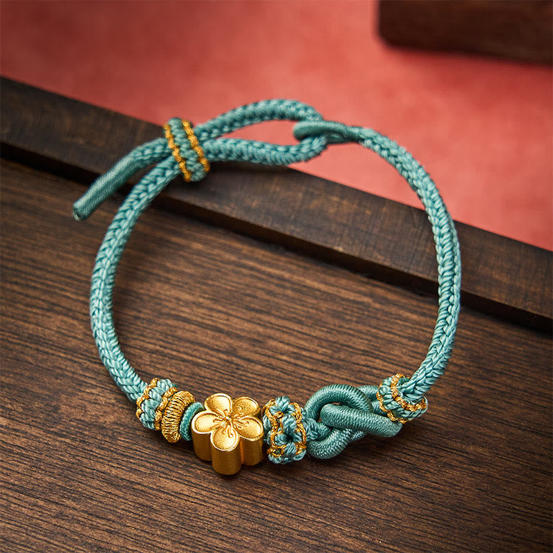 EverestArtstudios Flower Braided Rope Knot Adjustable Bracelet