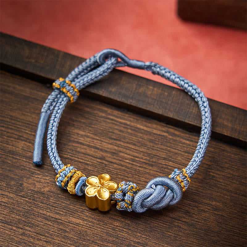 EverestArtstudios Flower Braided Rope Knot Adjustable Bracelet