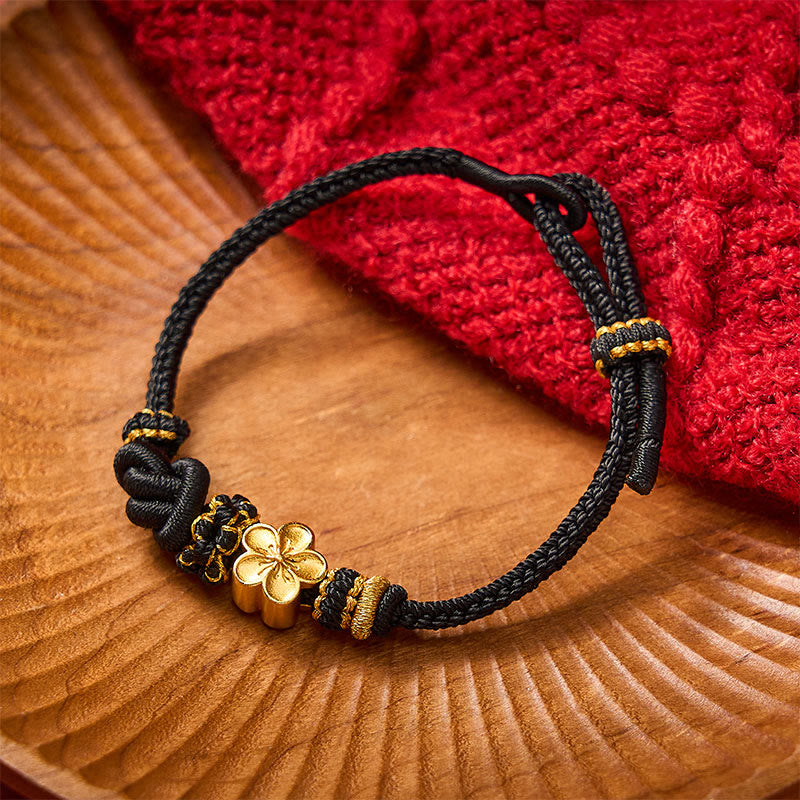 EverestArtstudios Flower Braided Rope Knot Adjustable Bracelet
