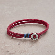 Buddha Stones 925 Sterling Silver Double Wrap Button Protection Bracelet