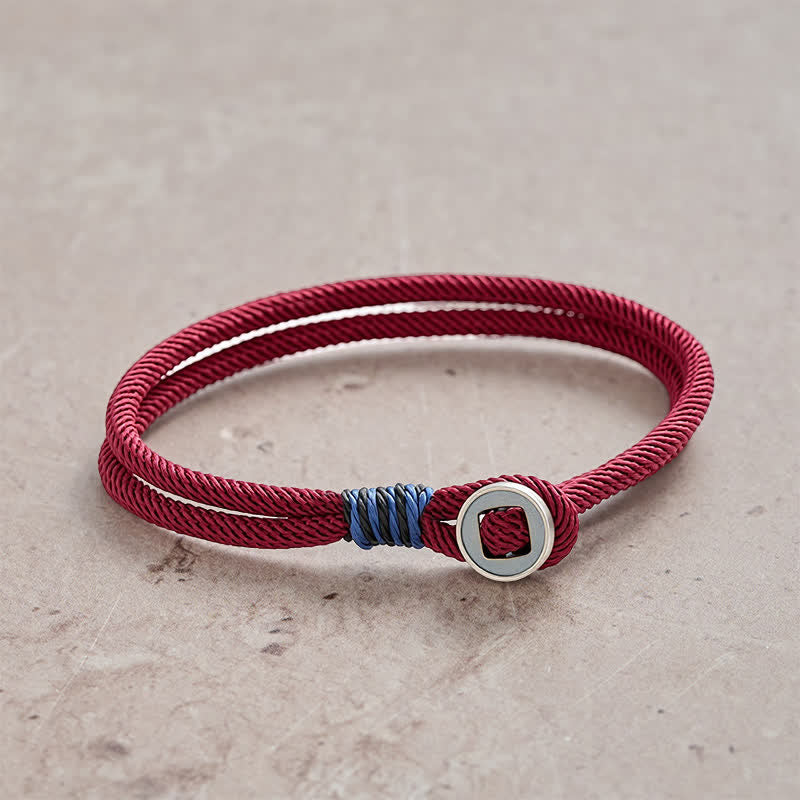 Buddha Stones 925 Sterling Silver Double Wrap Button Protection Bracelet