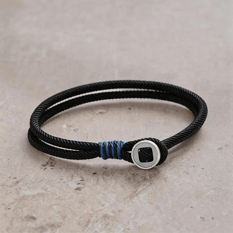 Buddha Stones 925 Sterling Silver Double Wrap Button Protection Bracelet