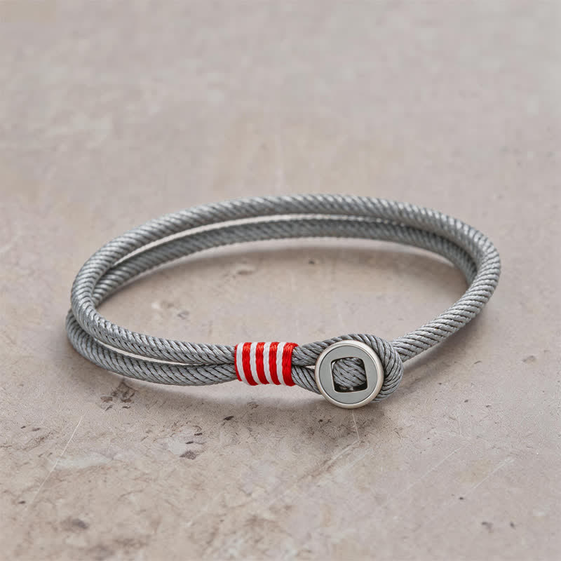Buddha Stones 925 Sterling Silver Double Wrap Button Protection Bracelet