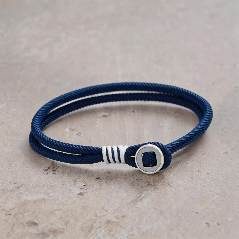 Buddha Stones 925 Sterling Silver Double Wrap Button Protection Bracelet