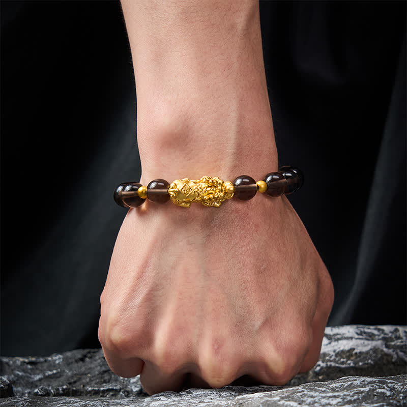 Buddha Stones PiXiu Ice Obsidian Auspicioisness Bracelet