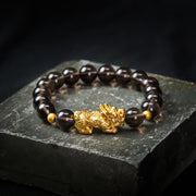 Buddha Stones PiXiu Ice Obsidian Auspicioisness Bracelet