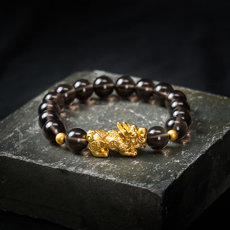 Buddha Stones PiXiu Ice Obsidian Auspicioisness Bracelet
