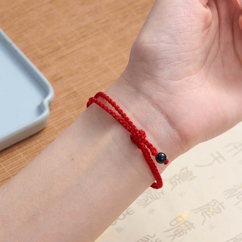 EverestArtstudios Green Aventurine Red String Balance Bracelet