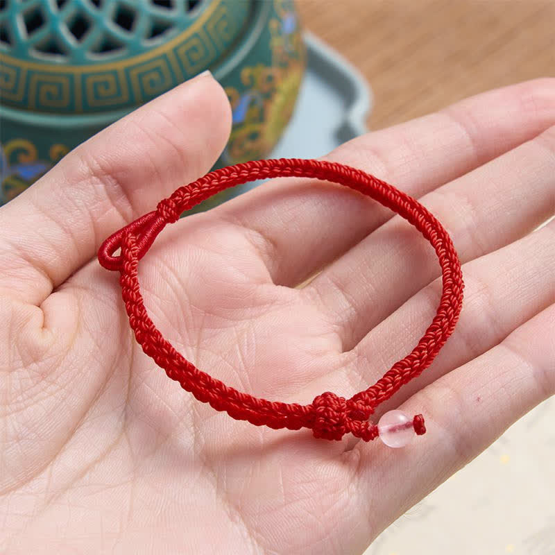 Buddha Stones Green Aventurine Red String Balance Bracelet