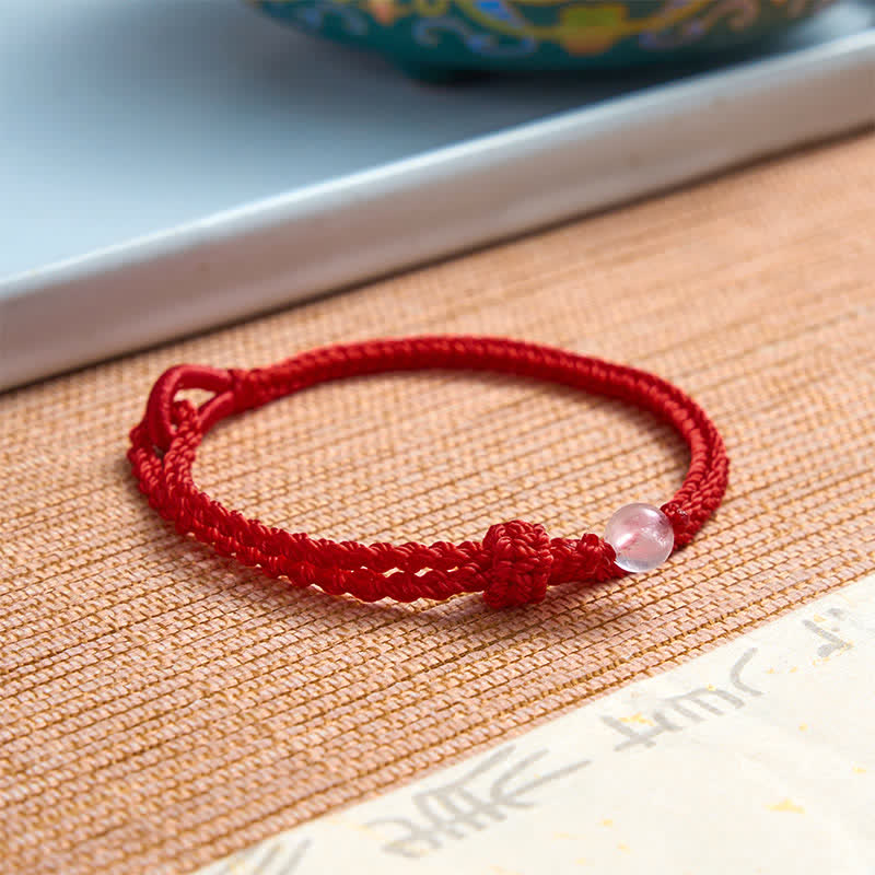 Buddha Stones Green Aventurine Red String Balance Bracelet